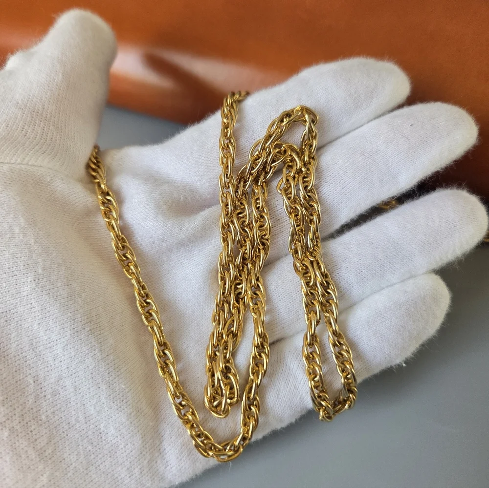 Vintage Gucci Cognac Leather Chain Shoulder Bag Envelope Clutch Purse - Picture 16 of 17